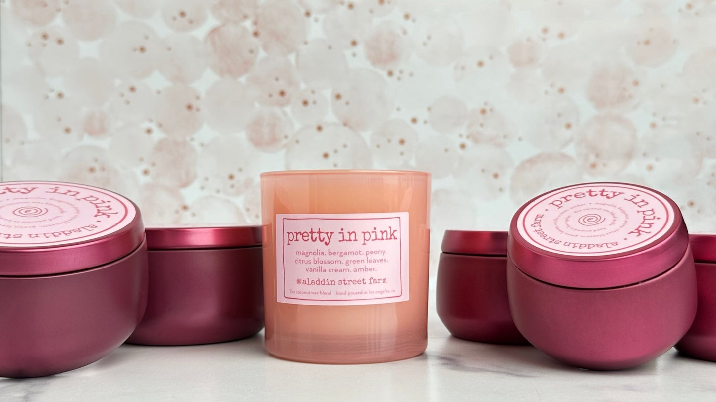 NEW! pretty in pink candle - exclusively ours!