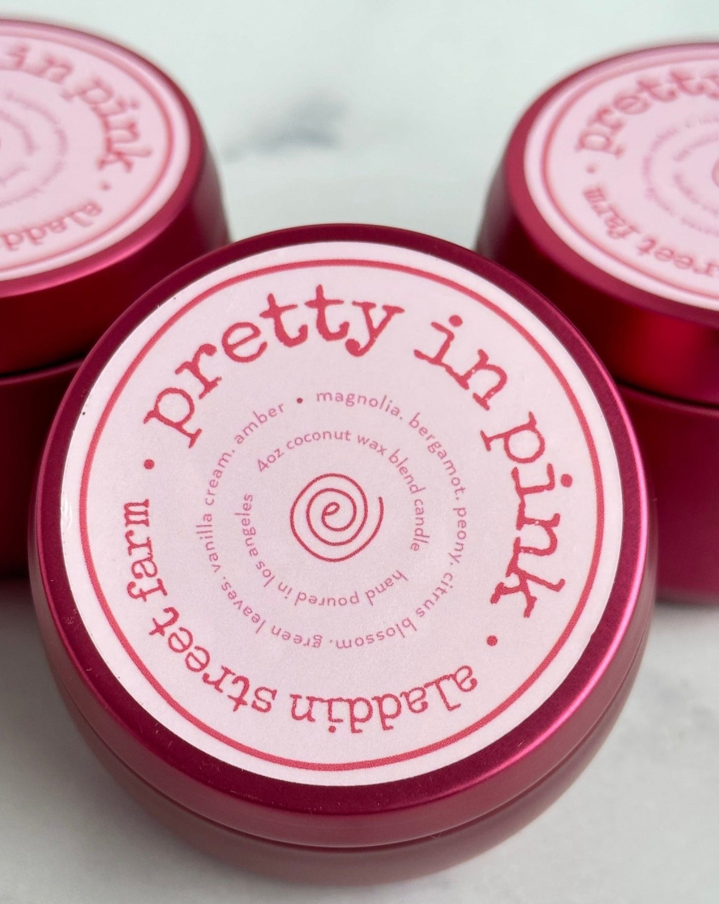 pretty in pink candle tin - limited Valentine's Day editions