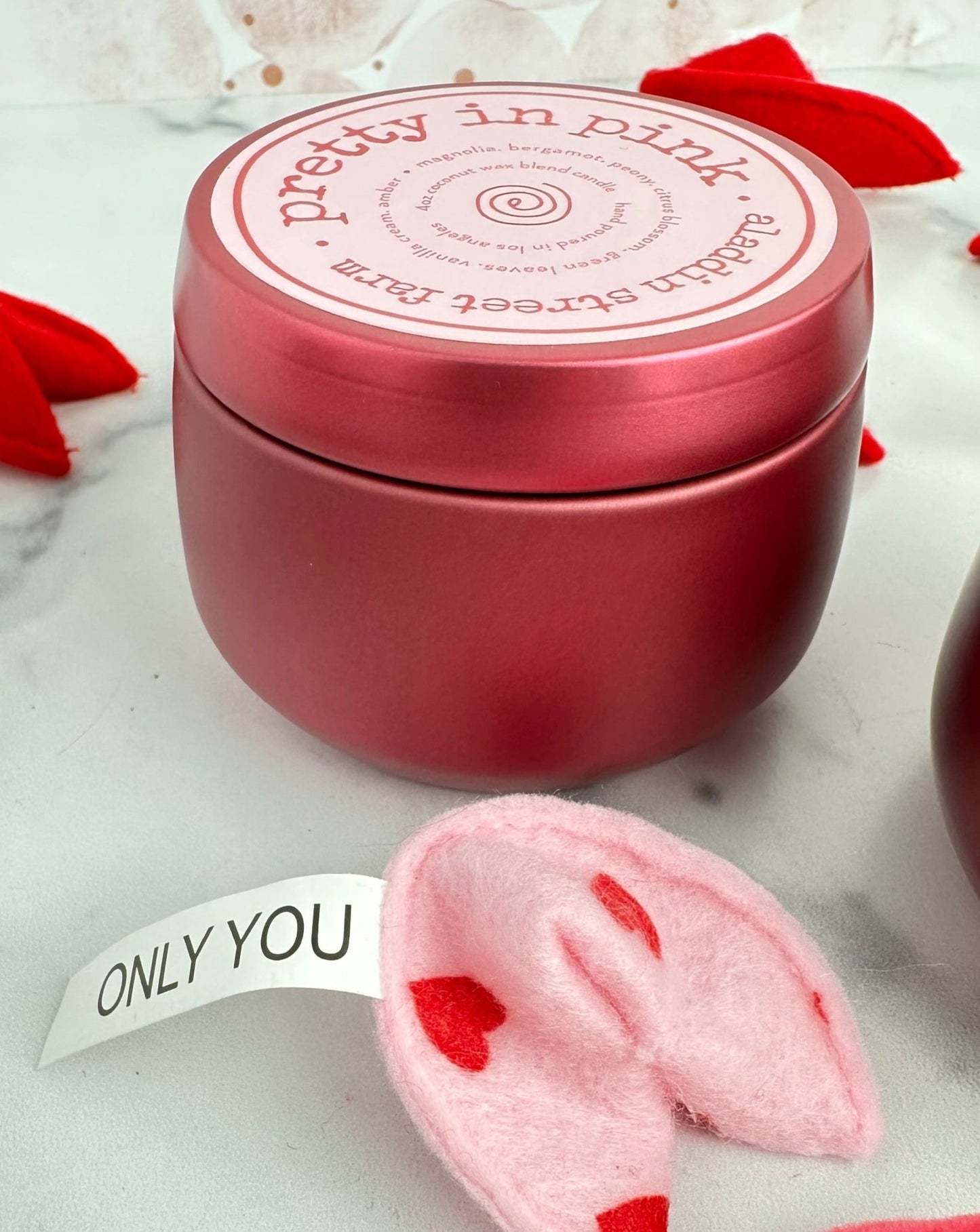 pretty in pink limited edition valentines day wine colored tin small