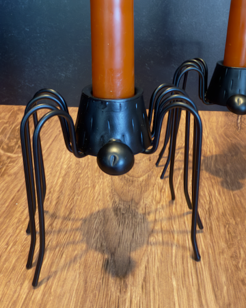Daddy Long Legs - Spider Taper Candle Holders - Set of 2 - Metal, candles not included