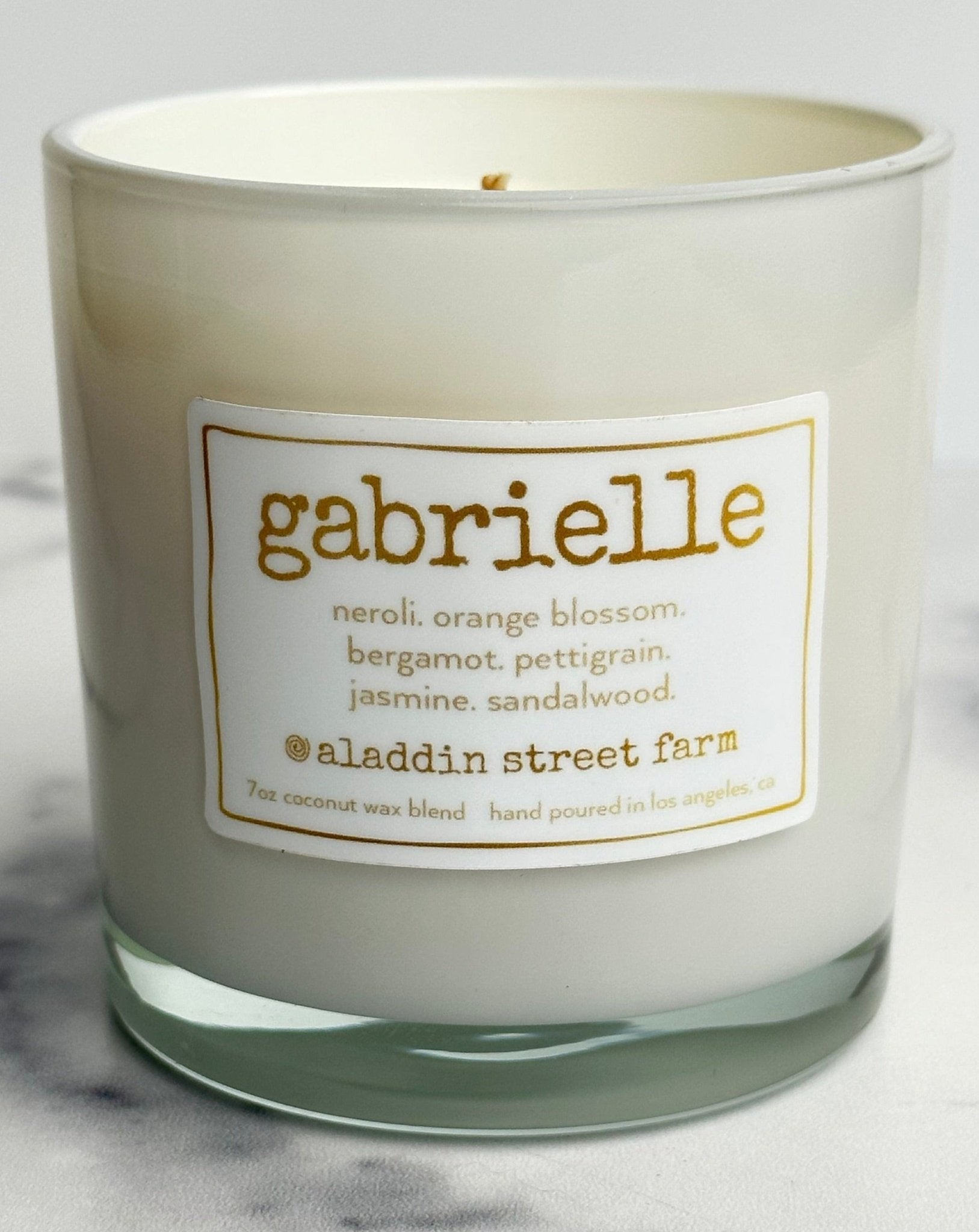 gabrielle 7oz candle glass neroli jasmine orange blossom bergamot pettigrain sandalwood