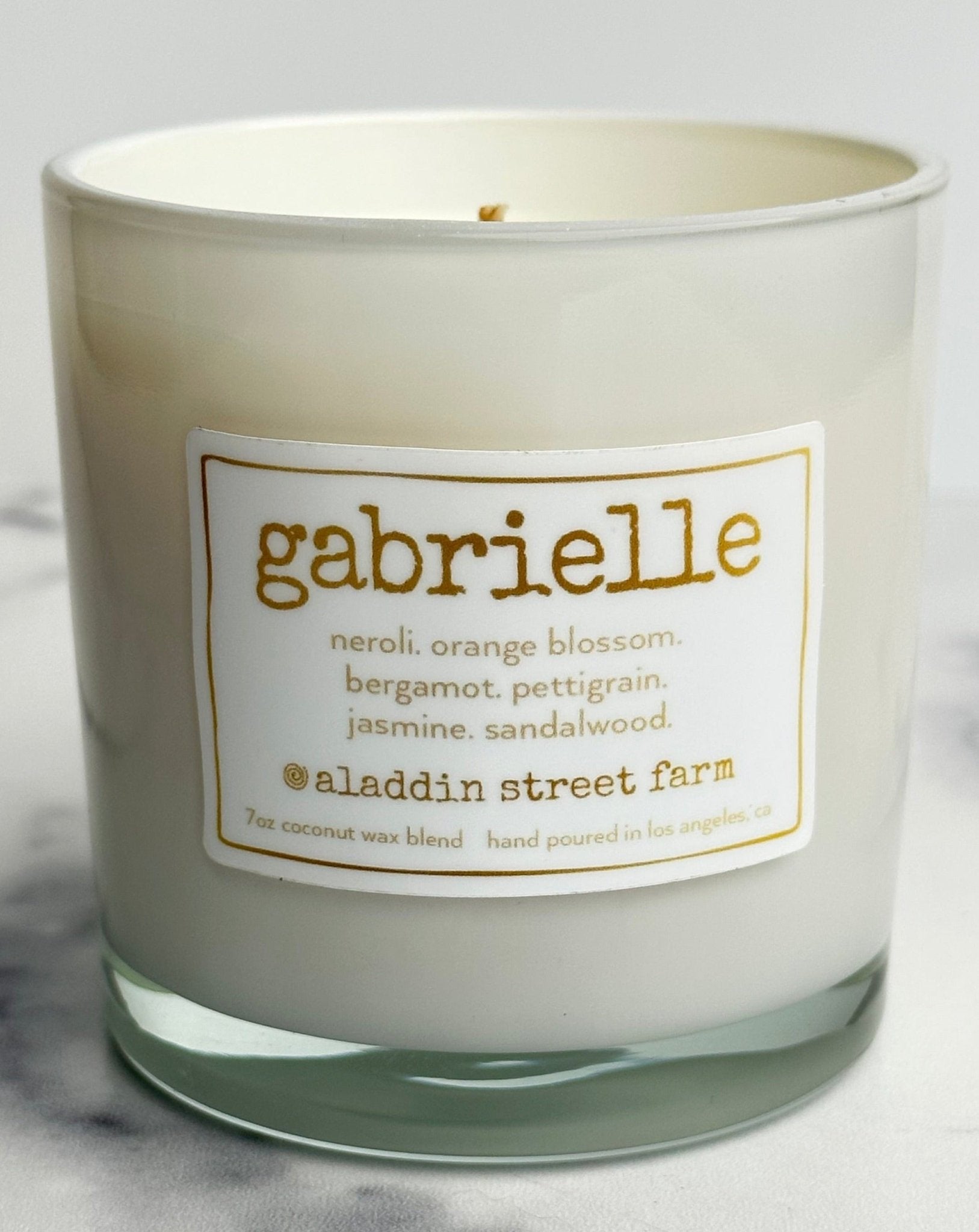 gabrielle 7oz candle glass neroli jasmine orange blossom bergamot pettigrain sandalwood