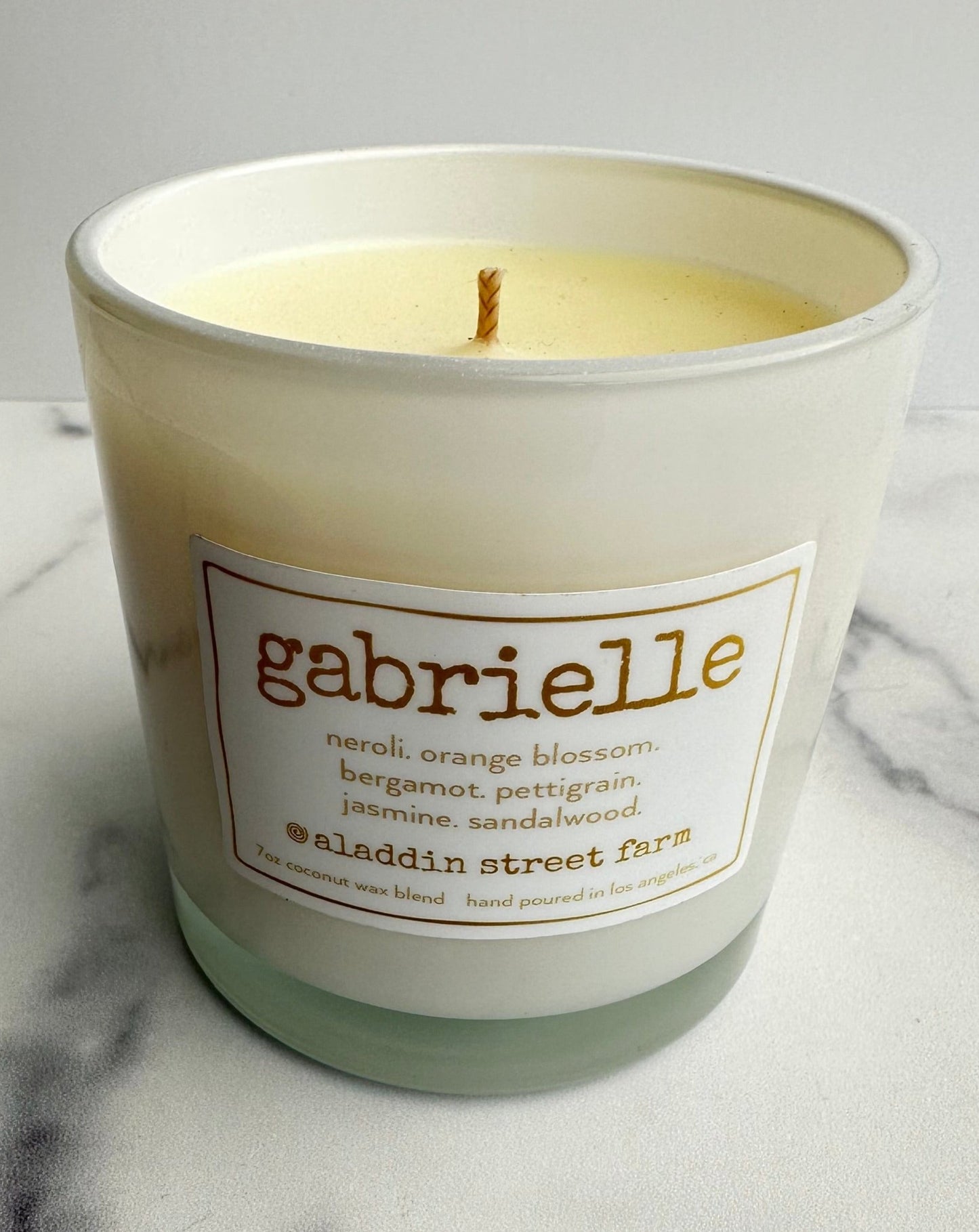 gabrielle 7oz candle glass neroli jasmine orange blossom bergamot pettigrain sandalwood