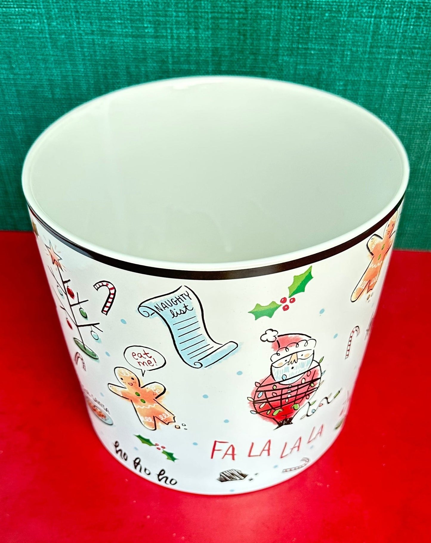 dear santa ceramic holiday christmas planter pot