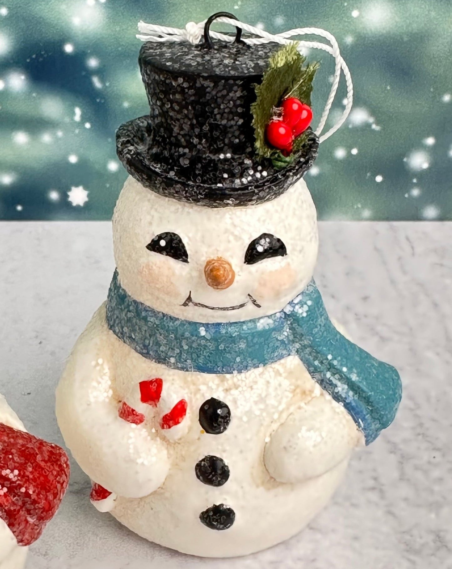 snowman trio ornaments Christmas decor - set of 3