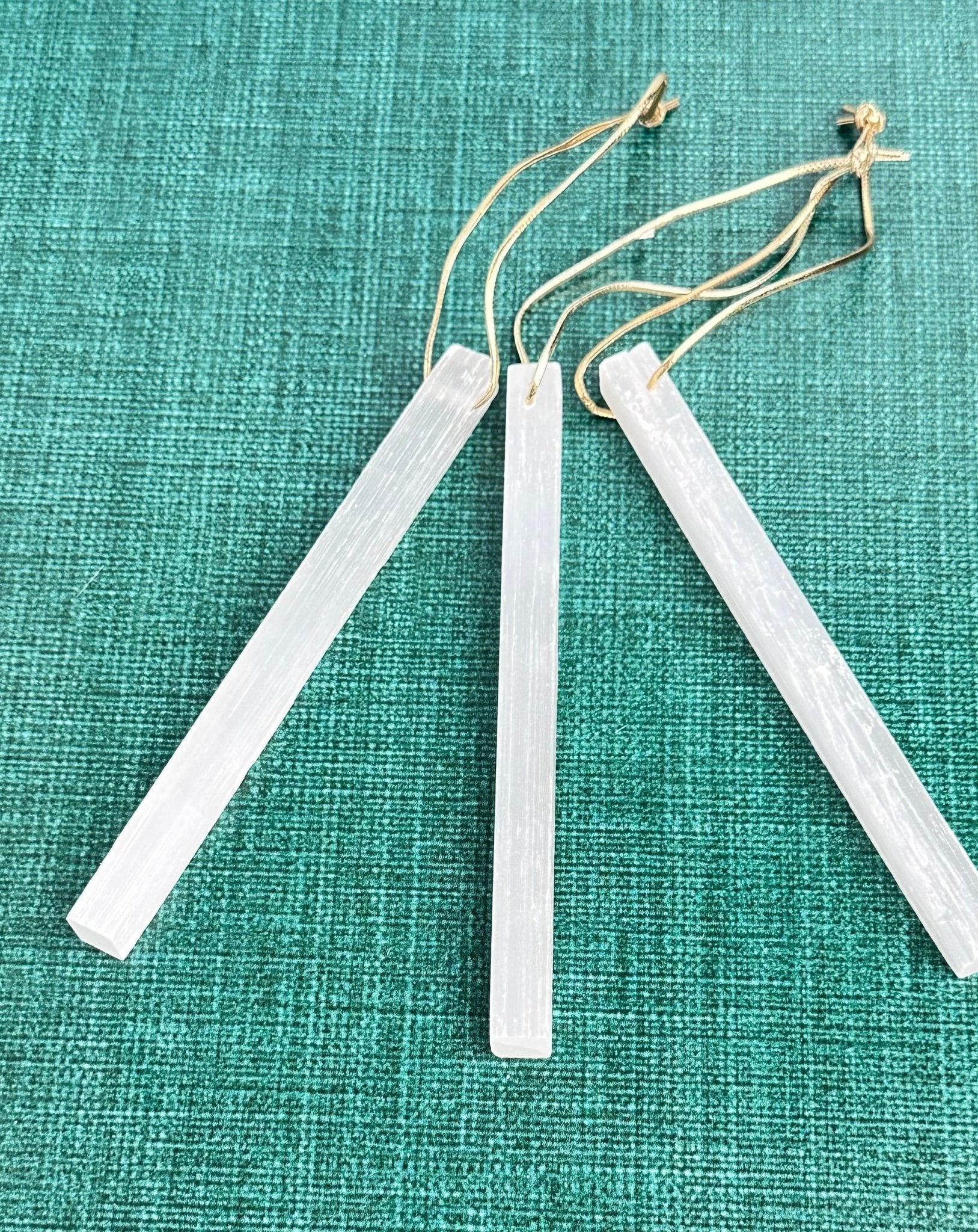 energy healing Selenite crystal christmas ornament