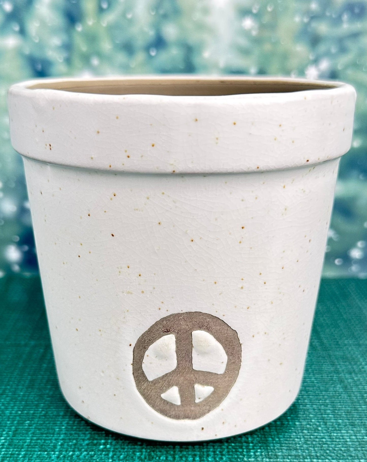 peace symbol planter pot