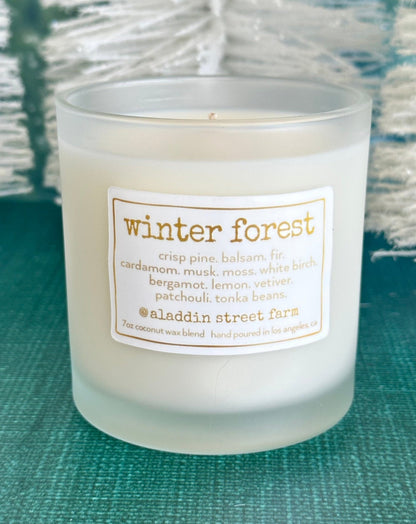 winter forest 7oz luxury coconut wax candle holiday 2023