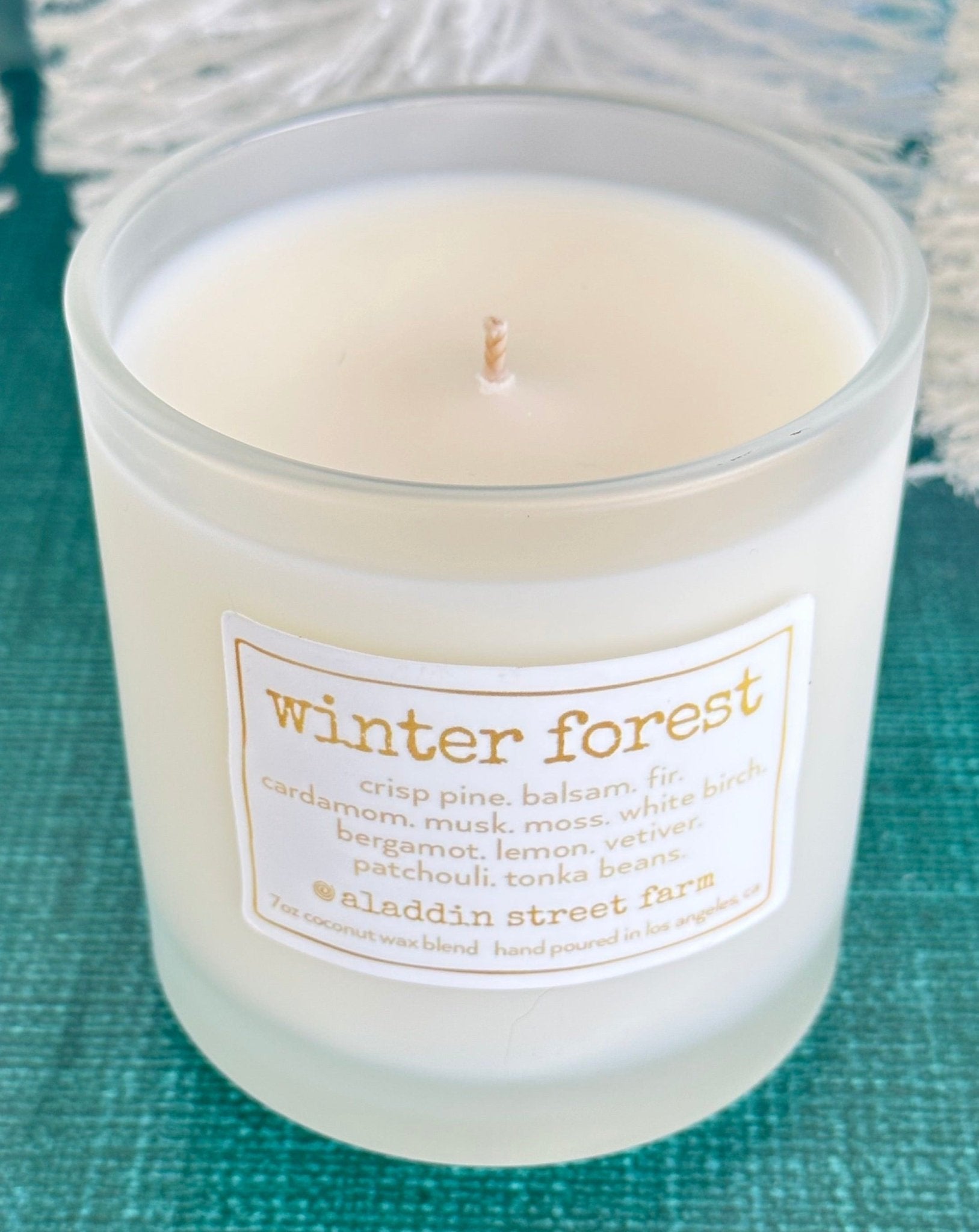 winter forest 7oz luxury coconut wax candle holiday 2023