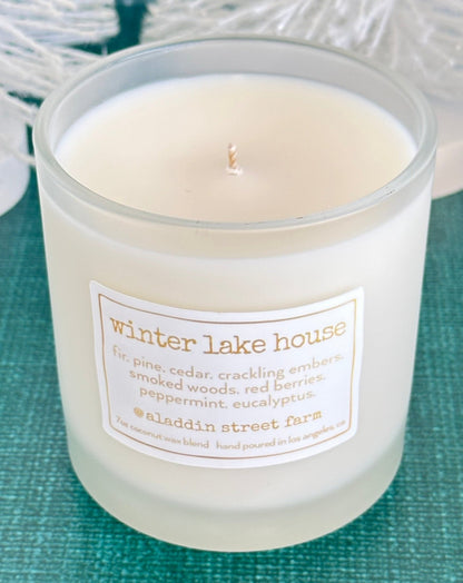 winter lake house - 7oz coconut wax candle holiday 2023 collection