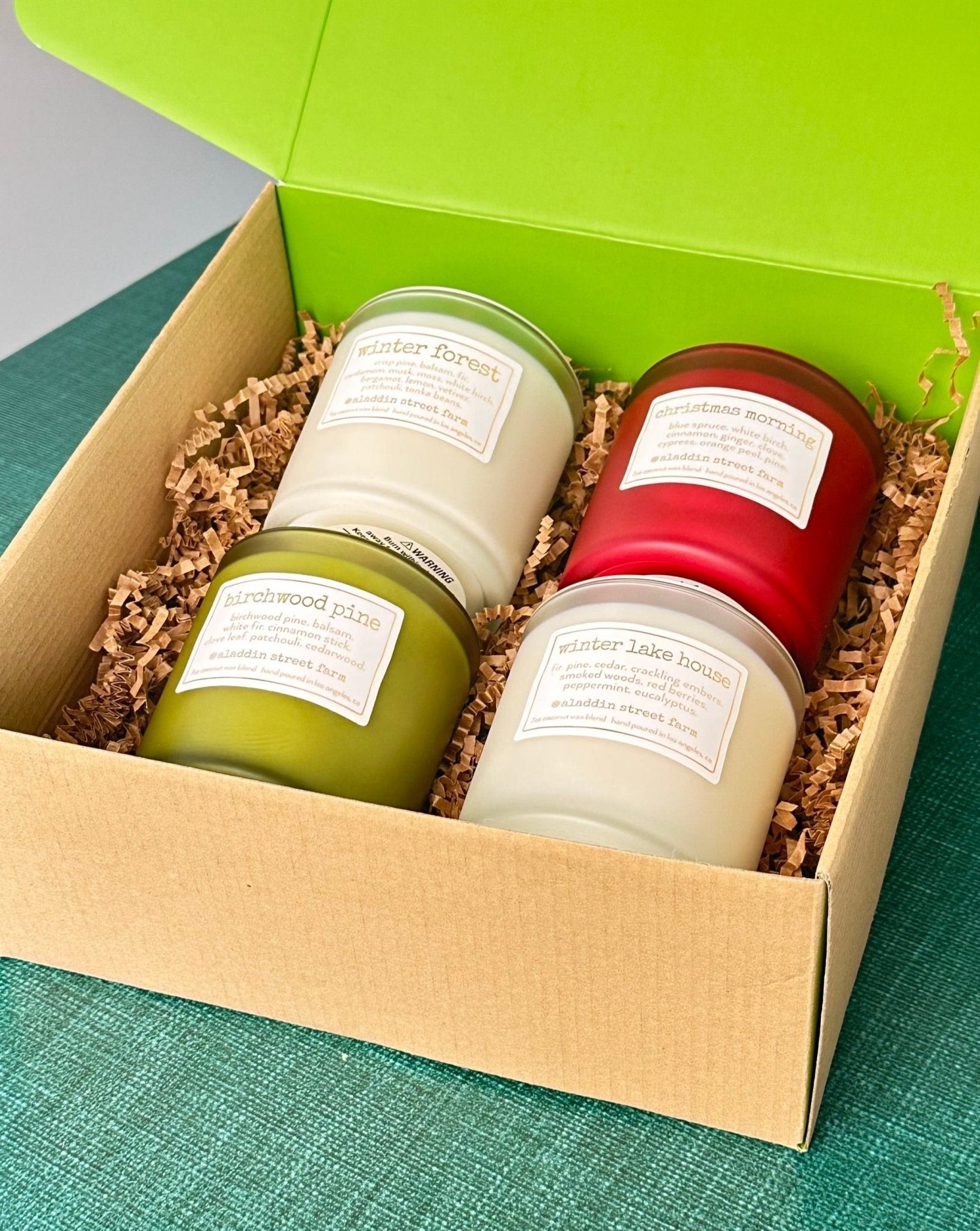 2023 holiday candle collection gift set - one each of our 4 holidays scents