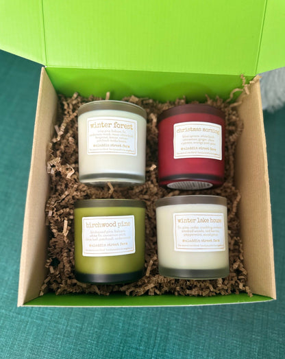 2023 holiday candle collection gift set - one each of our 4 holidays scents