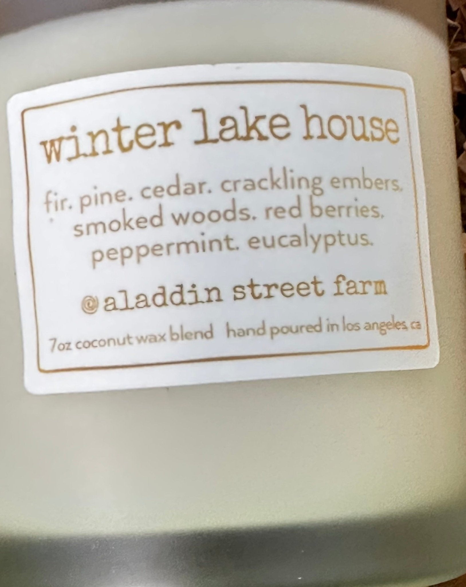 winter lake house - 7oz coconut wax candle holiday 2023 collection