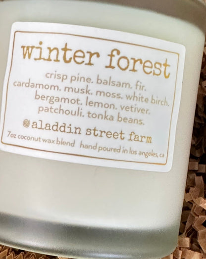 winter forest 7oz luxury coconut wax candle holiday 2023