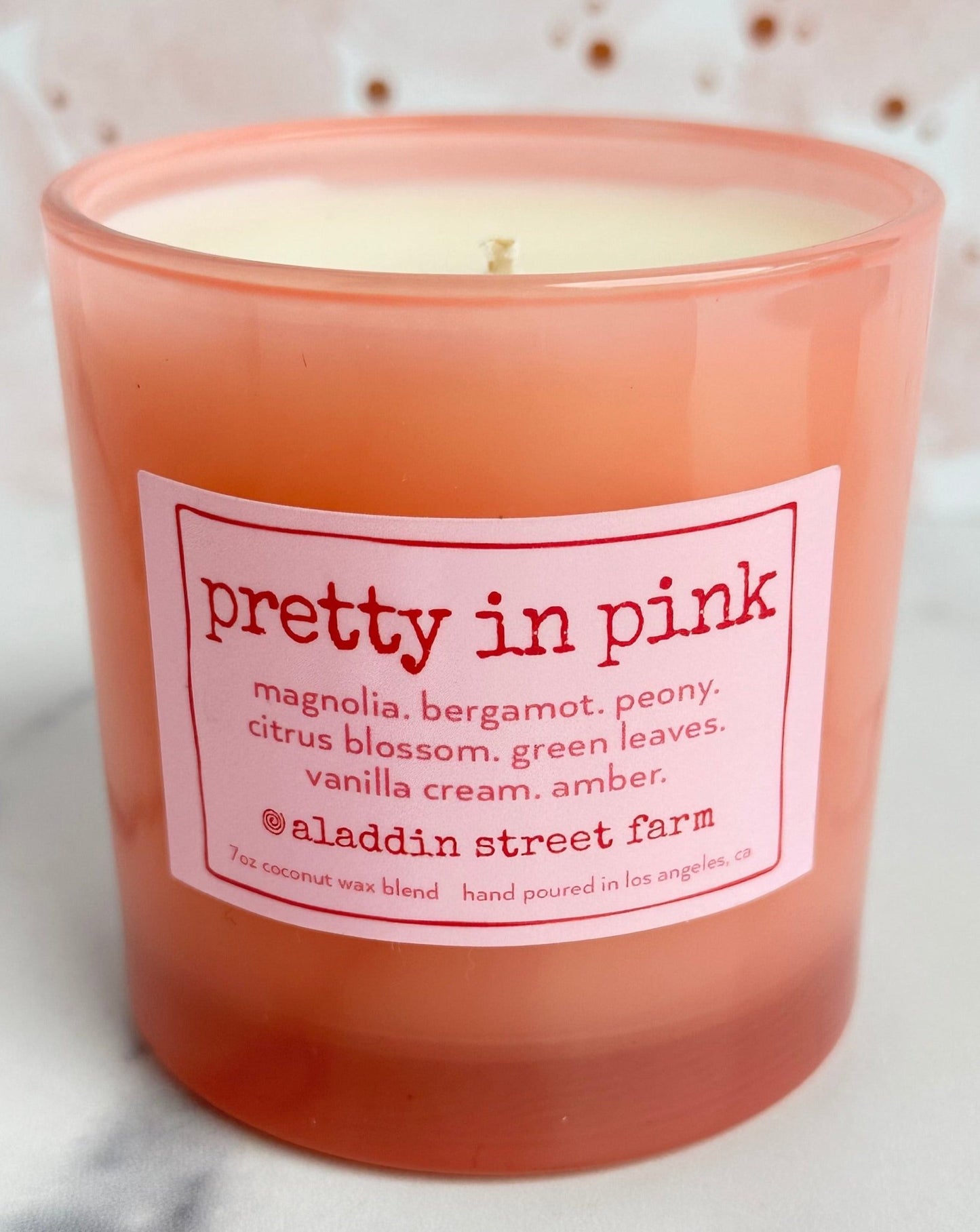 pretty in pink exclusive candle valentines day magnolia bergamot peony citrus blossom vanilla cream amber 7 oz coconut wax candle