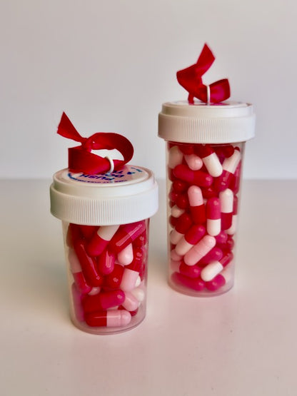 Prescription For Love - set of 2 Valentine's Day Pill Bottle Ornaments