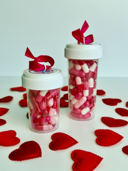 Prescription For Love - set of 2 Valentine's Day Pill Bottle Ornaments