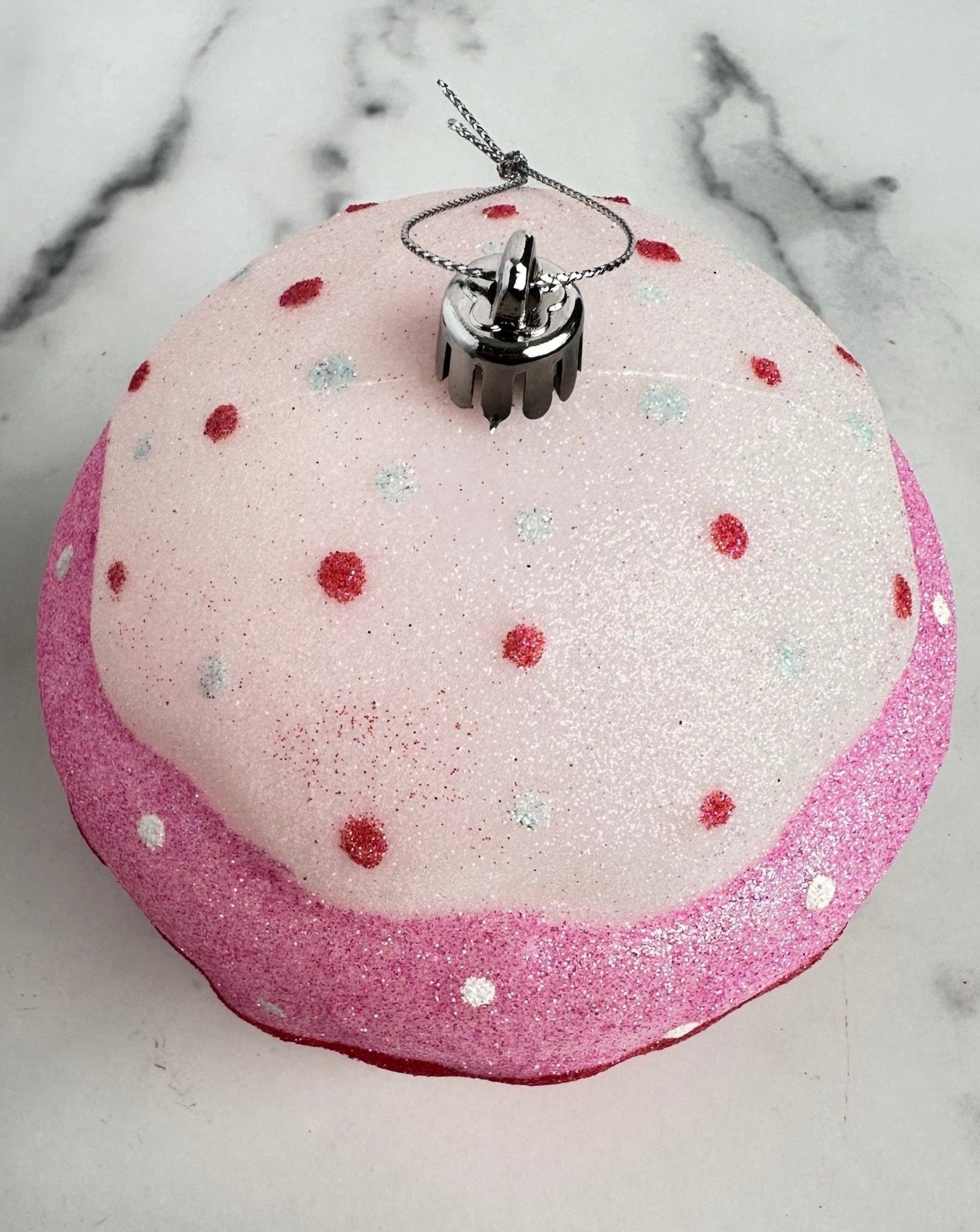 giant pink glitter cupcake ornament valentines day ornament 