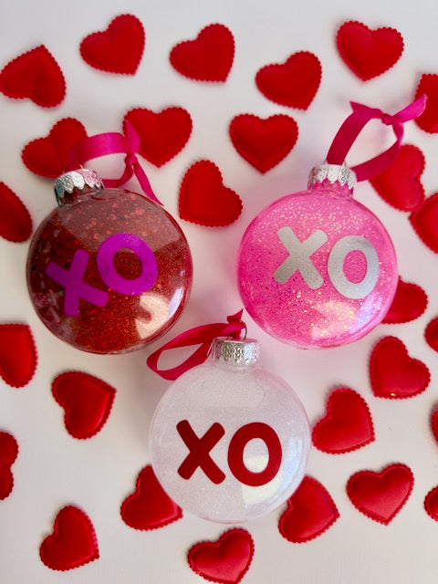 Valentines Day XOXO and XO Ornaments - Set of 3 - An Aladdin Street Farm Exclusive!