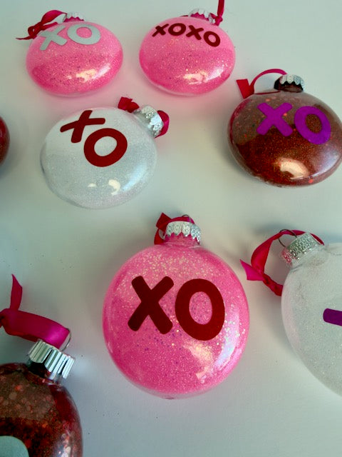 Valentines Day XOXO and XO Ornaments - Set of 3 - An Aladdin Street Farm Exclusive!
