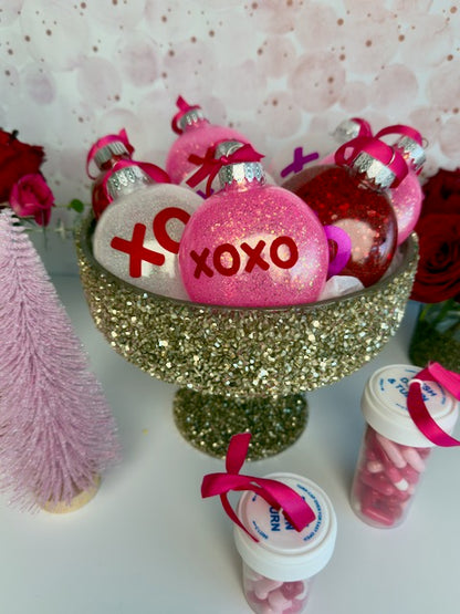 Valentines Day XOXO and XO Ornaments - Set of 3 - An Aladdin Street Farm Exclusive!