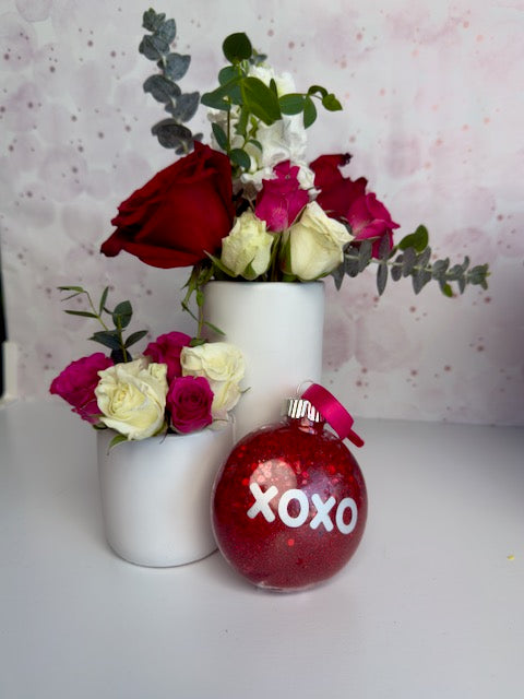 Valentines Day XOXO and XO Ornaments - Set of 3 - An Aladdin Street Farm Exclusive!