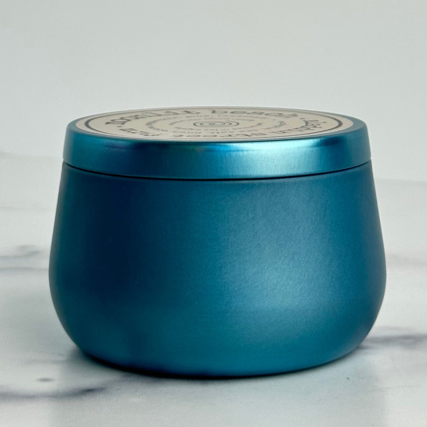 moonlit beach candle tin