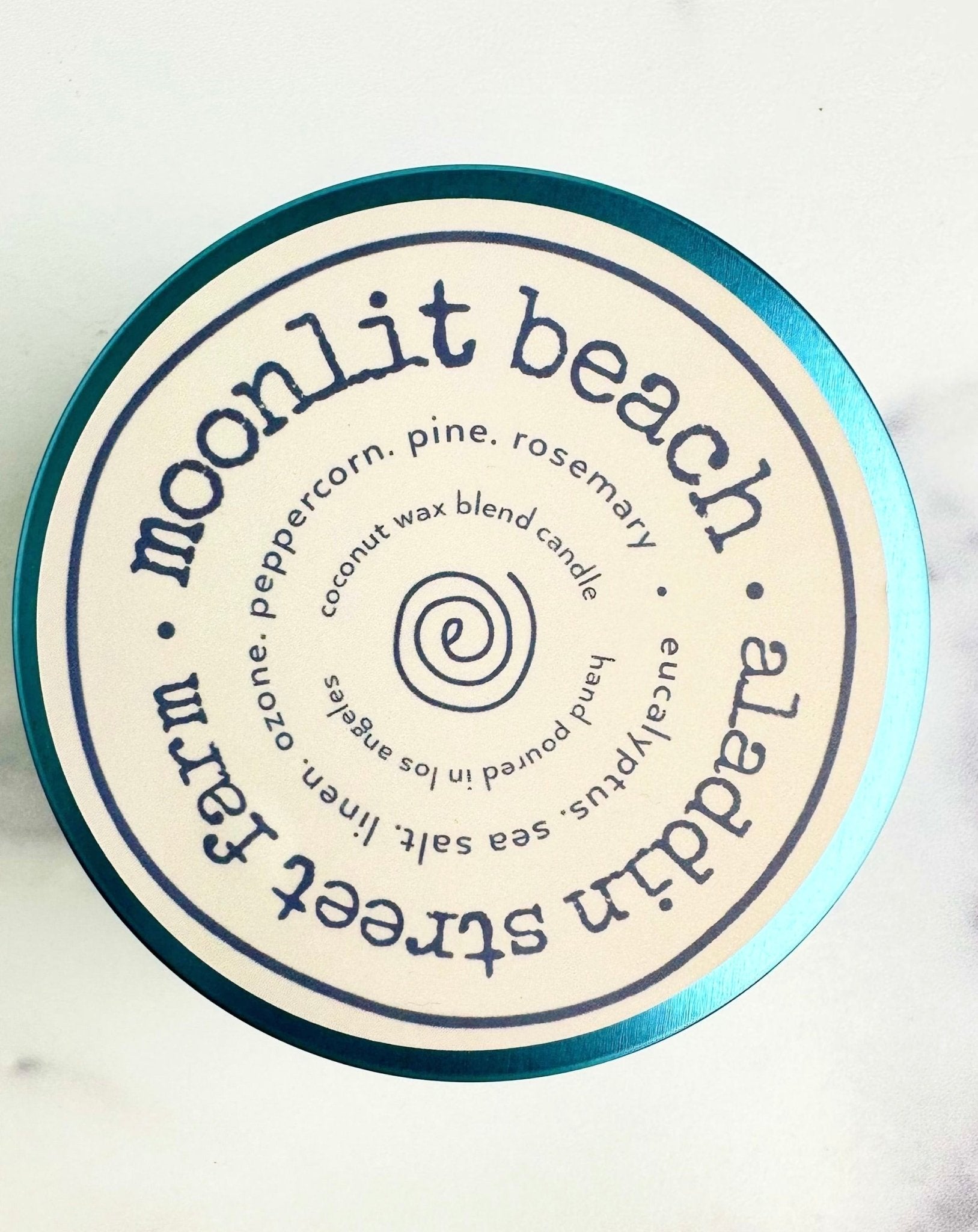 moonlit beach 6oz candle tin