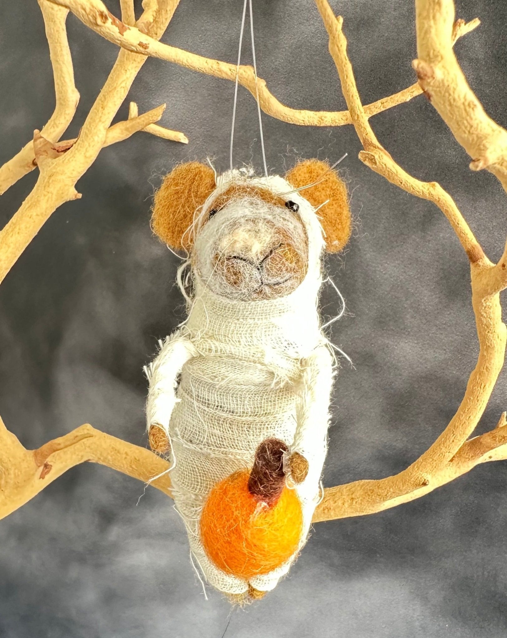 fred the mummy mouse halloween ornament