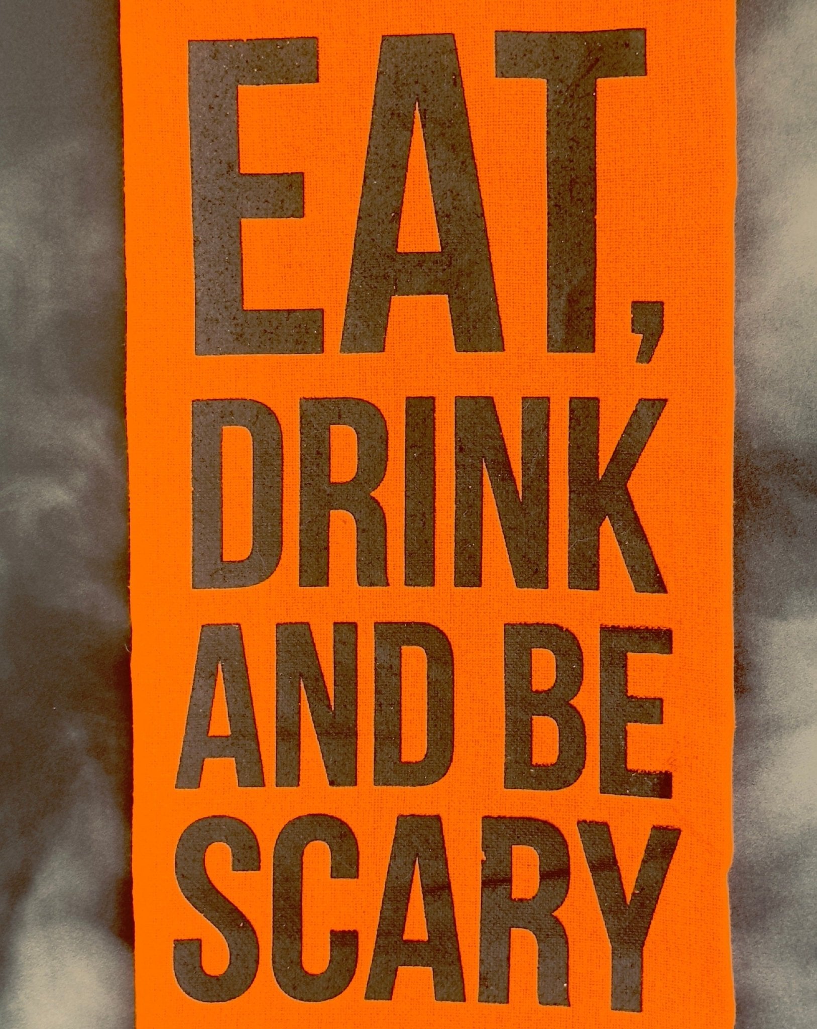 eat drink and be scary halloween cotton kitchen towel with free witch hat cookie cutter