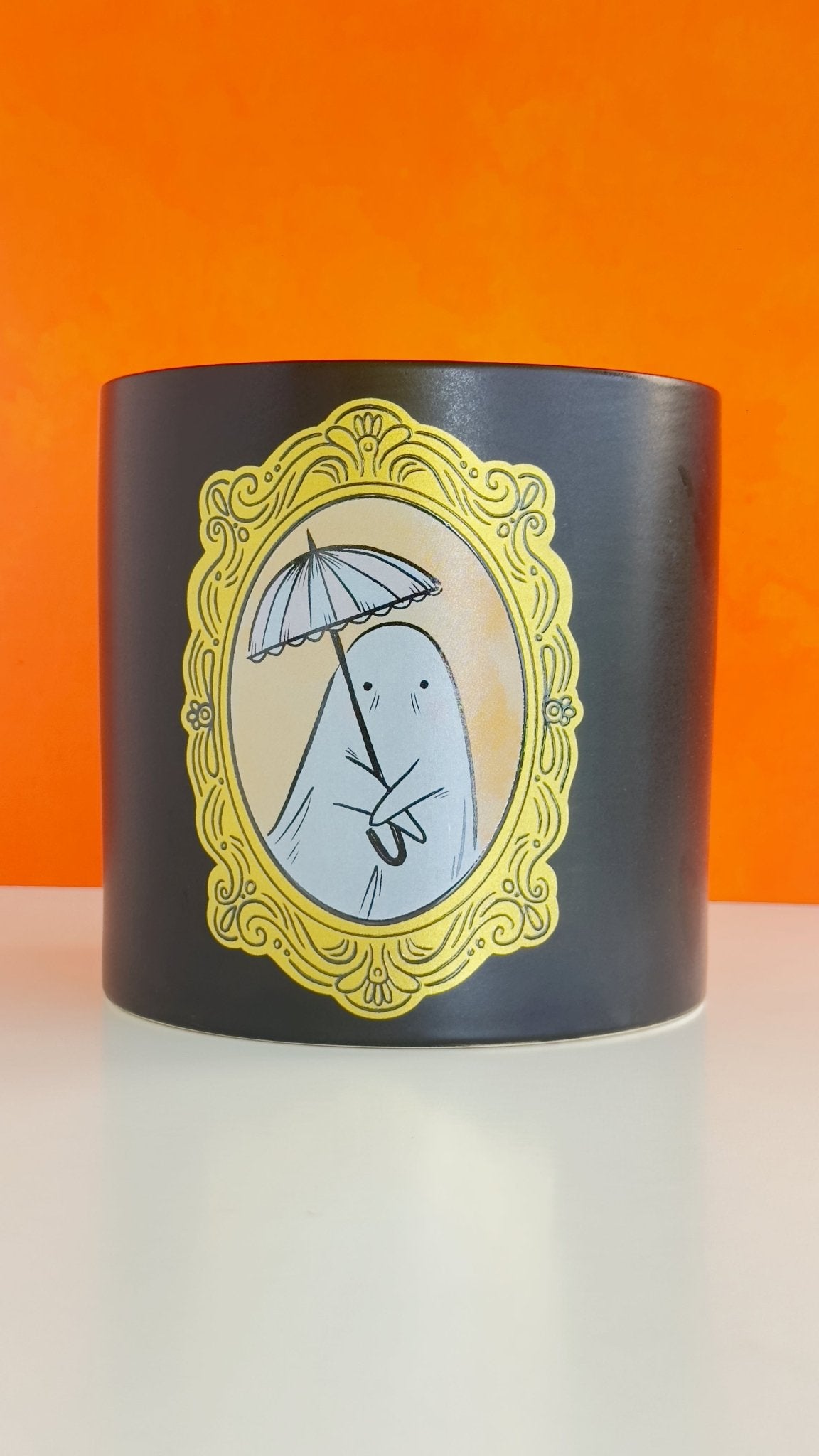 spooky glam portrait planter pot - rainy day ghost