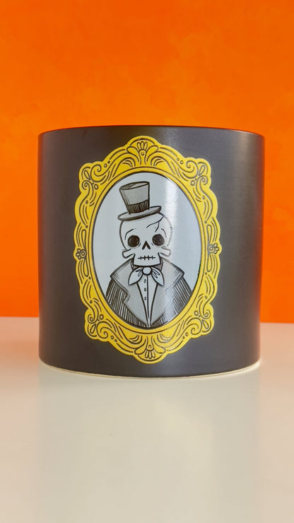 spooky glam portrait planter pot - mr. skeleton