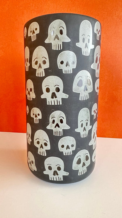 ghouls just want to have fun ceramic skulls vase