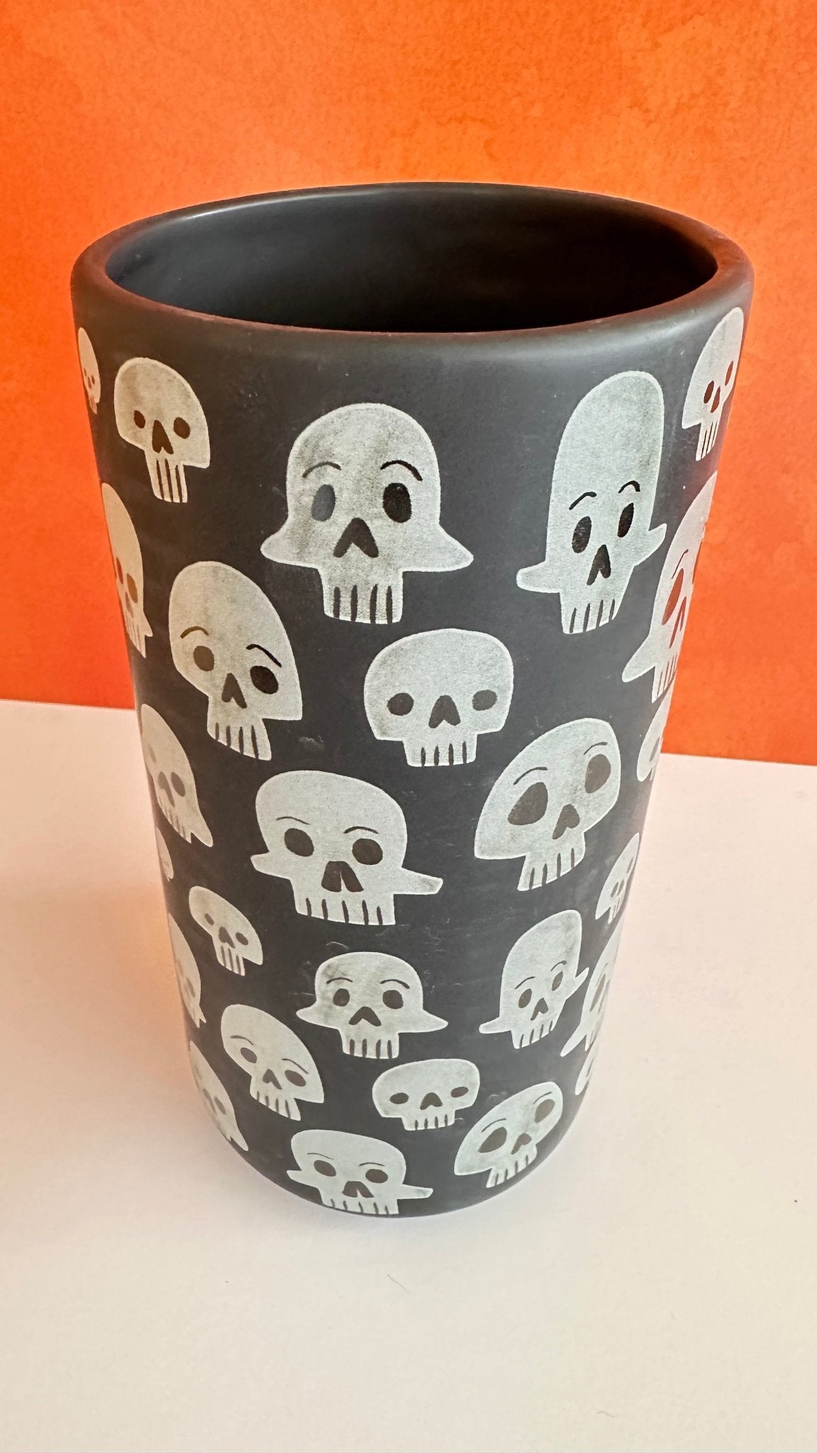 ghouls just want to have fun ceramic skulls vase