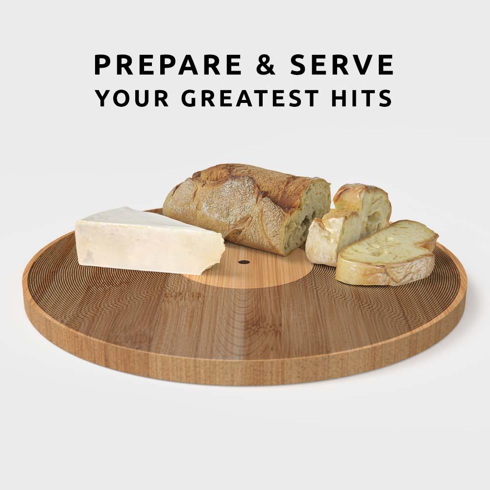 album cheese and cutting board - prepare and serve your greatest hits