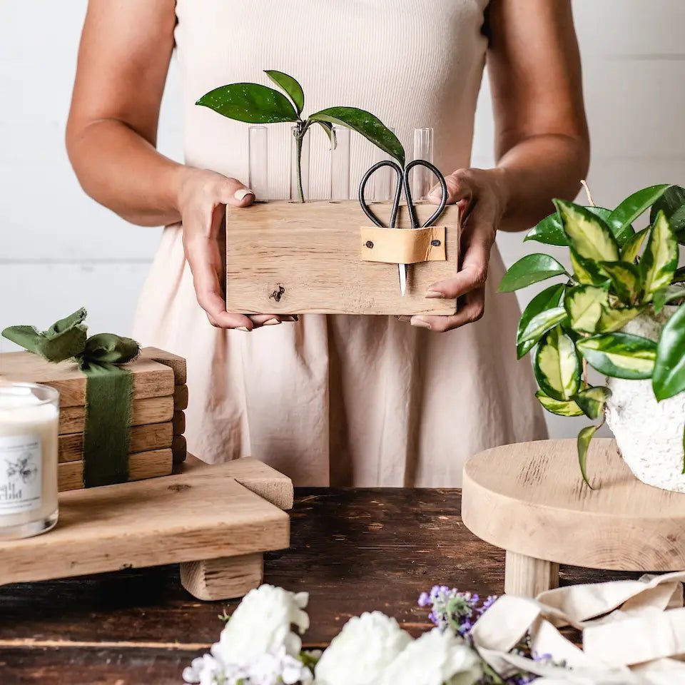 propagation station handmade of reclaimed white oak in Pennslyvania