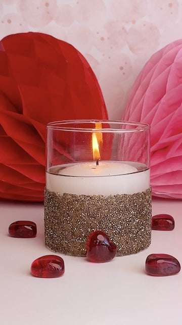 Valentines Day Glass Hearts - Set of 10