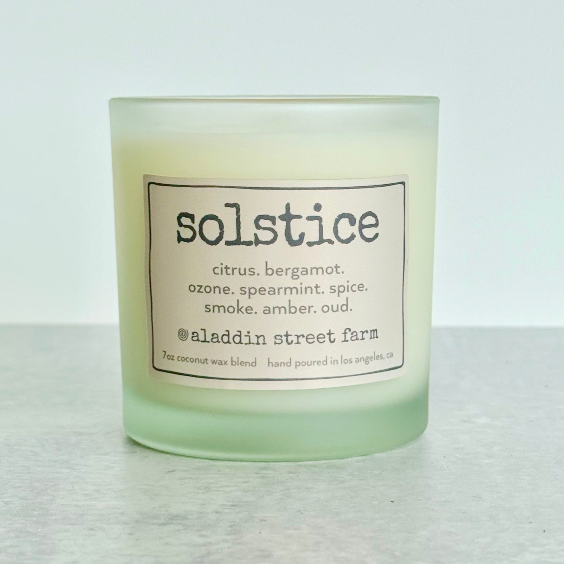 summer solstice candle 7oz luury coconut wax aladdin street farm exclusive